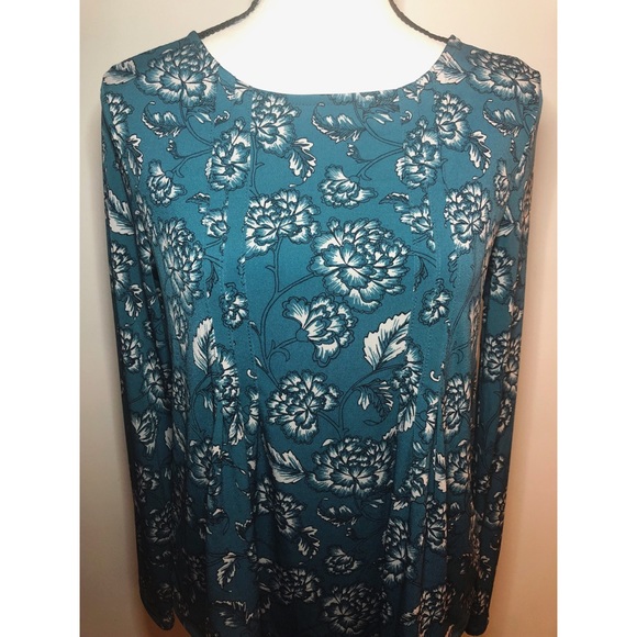 Banana Republic Turquoise Floral Blouse - Picture 2 of 8